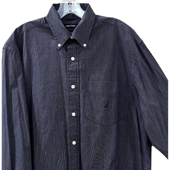 Nautica Other - Nautica Mens Shirt M Blue Multicolor Check Button Down‎ L/S 80's Two Ply Cotton
